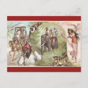 Vintage Indien Postkarte