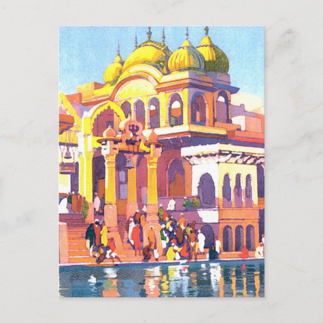 Vintage Indien Postkarte (Vorderseite)