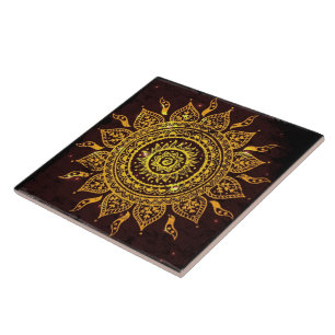 Vintage-Indien-Sonnenmotiv-Sonnengott Fliese