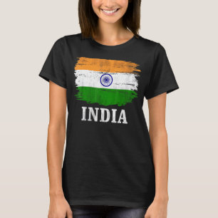 Vintage indische Flagge T-Shirt