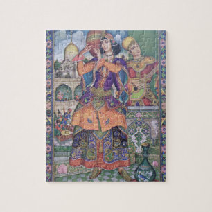 Vintage-Indische-Frauen-Print-Puzzle Puzzle