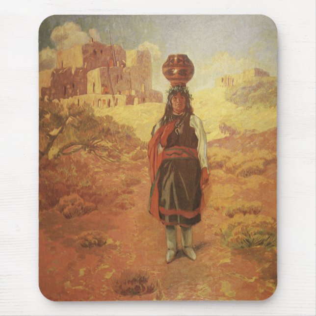 Vintage indischer Wasserträger von EW Rollins Mousepad (Vorne)