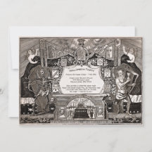 Vintage, individuell anpassbare, kreative Einladun