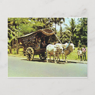 Vintage Indonesien, Gerobag, Zentraljava Postkarte