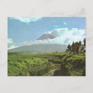 Vintage Indonesien, Merapi-Vulkan Postkarte