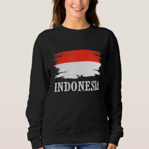 Vintage indonesische Flagge I Liebe Indonesien Sweatshirt