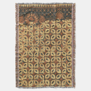 Vintage indonesischer Batik Kawung Muster Rustikal Decke
