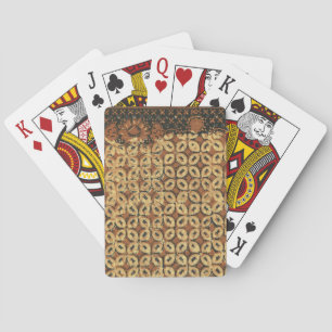 Vintage indonesischer Batik Kawung Muster Rustikal Spielkarten