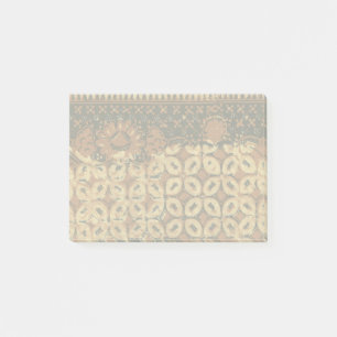 Vintage-indonesisches Batik-Kawung-Muster Rustikal Post-it Klebezettel