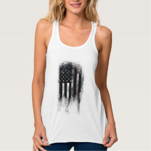 Vintage Industrielle Amerikanische Flagge Tank Top