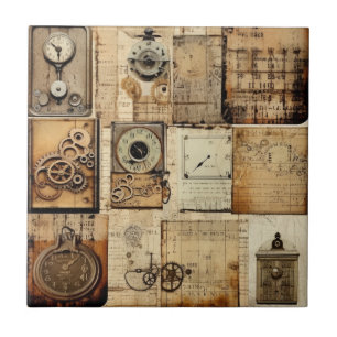 Vintage Industrieller Grunge Fliese