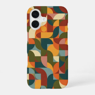 Vintage ineinandergreifende geometrische Formen iPhone 16 Hülle