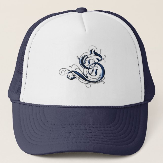 Vintage Initial S Truckerkappe (Vorderseite)