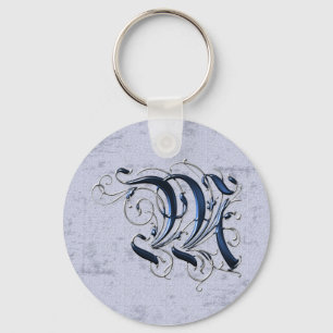 Vintage Initiale M Schlüsselanhänger