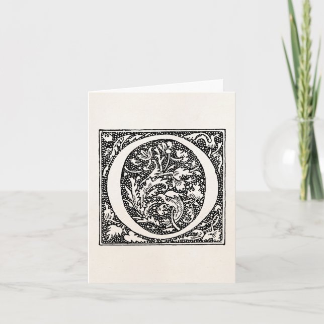 Vintage-Initiale O Monogramm Pergament "O" Anfangs (Vorderseite)