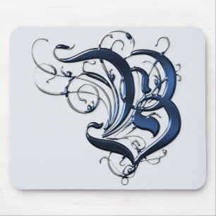 Vintage Initialen B Mousepad