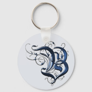 Vintage Initials B Schlüsselanhänger