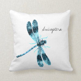 Vintage Insekten-Dragonfly-Abbildung Kissen