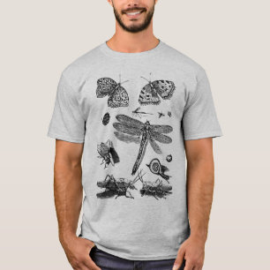 Vintage Insekten Entomologie Illustration T - Shir T-Shirt