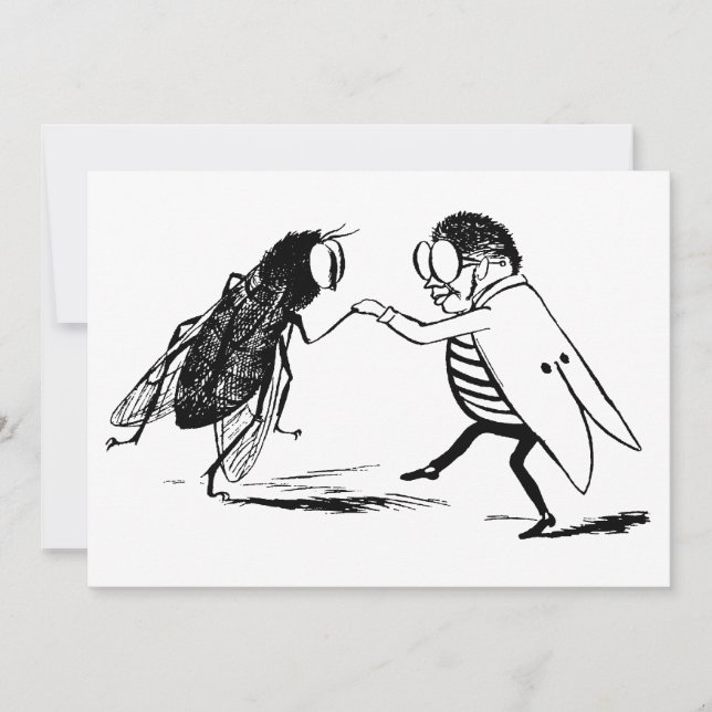 Vintage Insekten tanzen; Bluebottle Fly (Vorderseite)