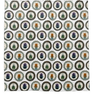 Vintage Insektenkunde Duschvorhang