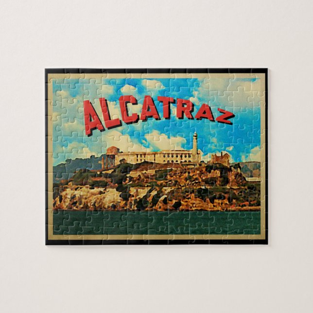 Vintage Insel Alcatraz Puzzle (Horizontal)