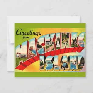 Vintage Insel Mackinac Postkarte