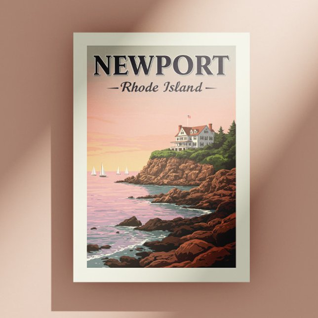 Vintage Insel Newport Rhode Postkarte (Von Creator hochgeladen)