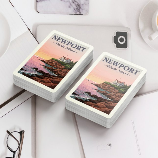 Vintage Insel Newport Rhode Spielkarten (Von Creator hochgeladen)