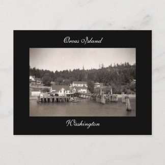 Vintage Insel Orcas Postkarte