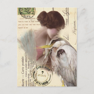 Vintage-Inspirakions-Postkarte Postkarte