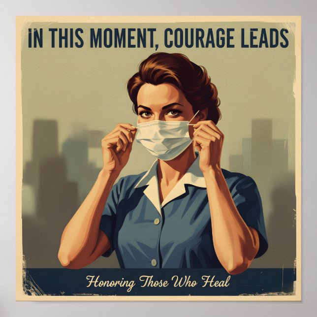 Vintage Inspirational Nurse Poster (Vorne)