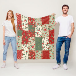 Vintage Inspired Christmas Themed Quilt Pattern Fleecedecke