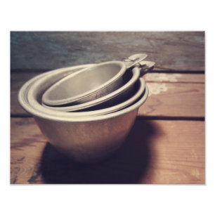 Vintage-inspirierte Aluminium-Messbecher Fotodruck
