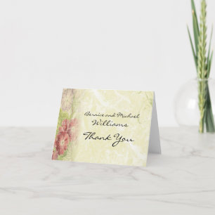 Vintage inspirierte Blumen danken Ihnen Dankeskarte