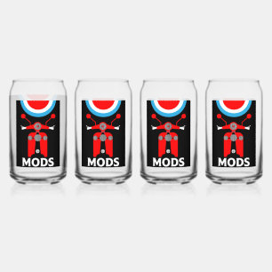 Vintage inspirierte britische Mods und Rockers Dosenglas