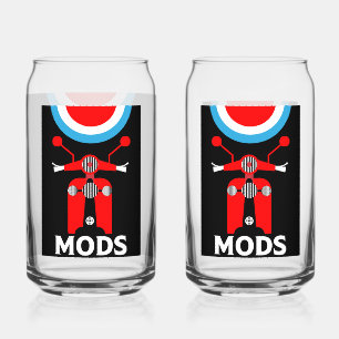 Vintage inspirierte britische Mods und Rockers Dosenglas