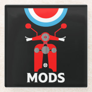 Vintage inspirierte britische Mods und Rockers Glasuntersetzer