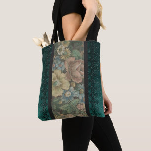 Vintage inspirierte florale Jute und dunkles Teal