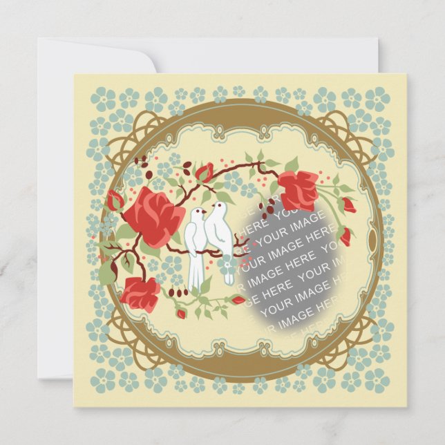 Vintage Inspirierte Liebe Einladung (Vorderseite)