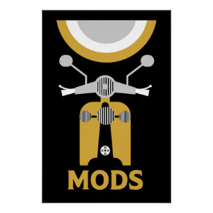Vintage inspirierte Mods und Rockers Poster
