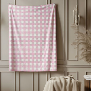 Vintage-inspirierte rosa karierte Decke für gemütl