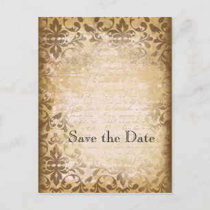 Vintage-inspirierte „Save the Date“-Postkarten Ankündigungspostkarte