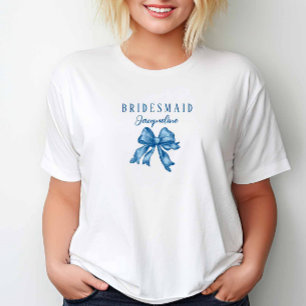 Vintage Inspirierte Toile French Blue Wedding Part T-Shirt