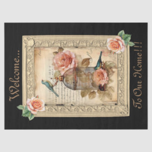 Vintage Inspirierte Vogelkäfigdekoupage Seidenpapier