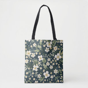 Vintage-inspirierter Blumen-Garten-Druck-Totebeute