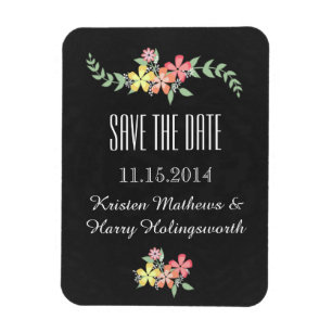Vintage-inspirierter Kreidetafel-Save-the-Date-Mag Magnet