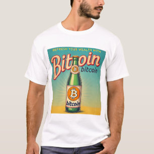 Vintage-inspiriertes Bitcoin BTC Kryptowährung-Des T-Shirt
