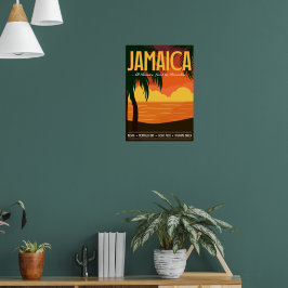 Vintage-inspiriertes jamaikanisches Reiseposter Poster