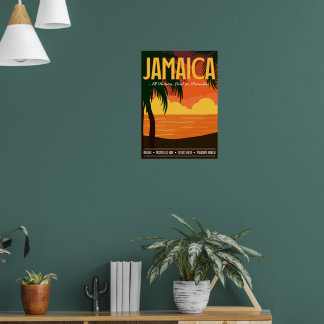 Vintage-inspiriertes jamaikanisches Reiseposter Poster